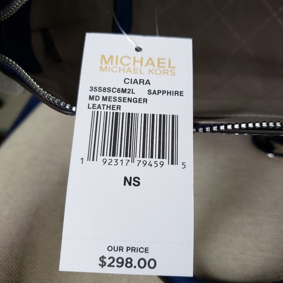 SOLD NWT Michael Kors MD Ciara Satchel sapphire - Picture 7 of 7